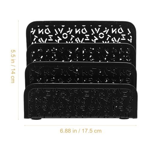 Porte-courrier métallique noir range-document pour tri de bureau