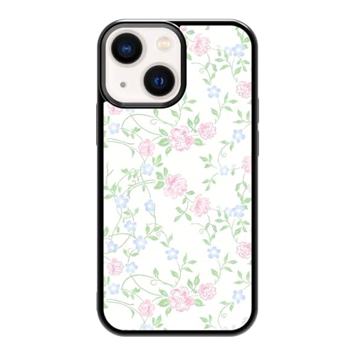 qizjio Rose Phone Case Shockproof Protective Flower Phone Cases for iPhone 13 Mini