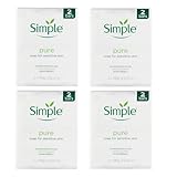 Simple Pure Soap 4 x Twin Packs Each Pack 2 Bars 100 G, Pure & Gentle Soap Bar for sensitive - Natural Cleansing for Soft and Healthy Skin, Total (8-Bars)