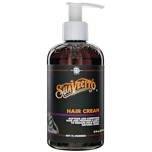 Suavecito Hair Cream Pump Bottle Medium Shine All Day Light Hold (8 oz)