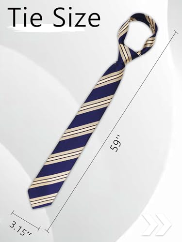 Image of Luckyvestir Striped Ties for Men Classic 3.15 inch Men's Tie Formal Neckties for Business Graduation Dinner Wedding