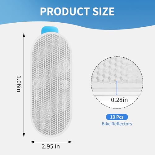 Image of 10 Pack Oval Reflectors White Self Adhesive Quick Mount for Driveway Fence Gate Posts Trailers Safety Reflectors Automobiles Boats Mailboxes Reflector