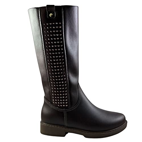 Bota Cano Alto Infantil Menina Safira Pampili 279 - Café - 32