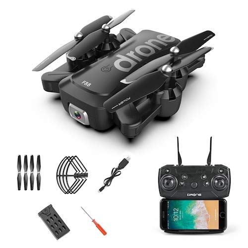 HaiMa F88 Portatile Foldable Wifi Fpv Rc Quadcopter Drone Con Hd Wide-Angle Camera Toy - Fotocamera 1080P Con Borsa Cina