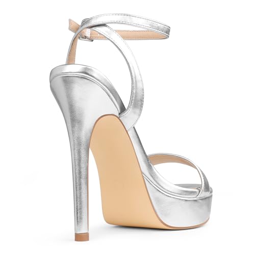 Image of MERUMOTE Women's Open Toe Stiletto High Heels