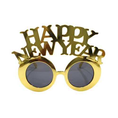 Image of Crackles Happy New Year Gold Goggles | Stylish Party Glasses for New Year Celebration | Fun Photo Booth Prop & Festive Accessory for Adults & Kids (Pack Of 1)