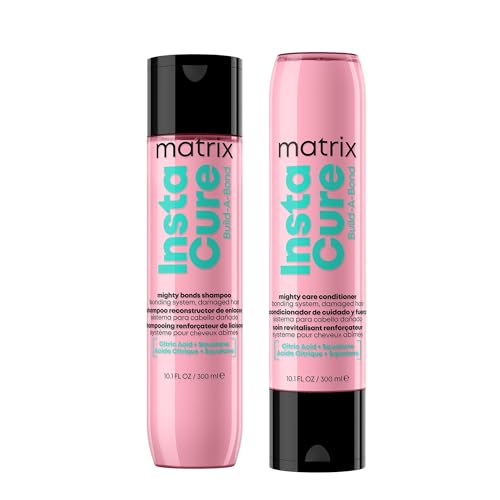 Matrix Instacure Build-A-Bond Mighty Bonds Shampoo 300ml & Instacure Build-A-Bond Mighty Care Conditioner 300ml Duo