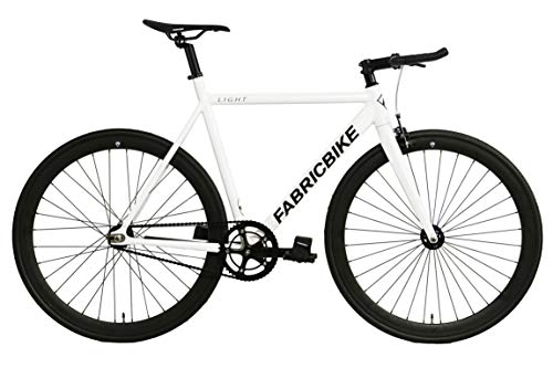 FabricBike Light - Fixed Bike, Fixie Fiets, Single Speed, Aluminium Frame en Fork, 28" Wielen, 4 Kleuren, 3 Maten, 9,45 kg (Light Pearl White, S-49cm)