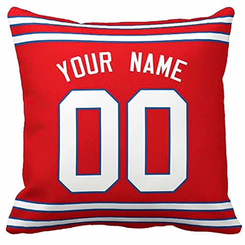 Image of ANTKING Throw Pillow 2 Pack with Custom Name and Number Personalized Gift for Men Women Boys