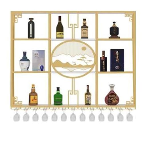 Porte-bouteilles de vin élégant avec étagère à alcool murale LED - 2