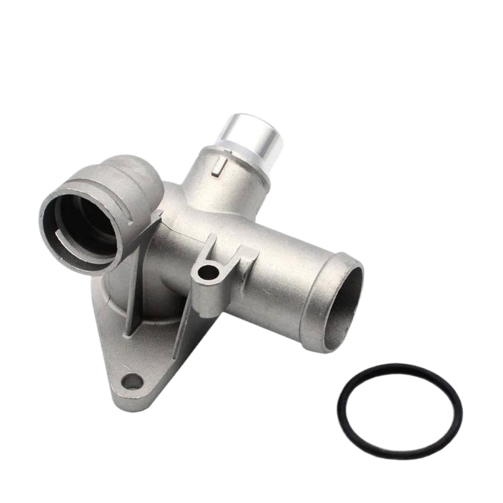 Casdsdtub Onecolor Car Water Hose Coolant Flange Aluminium 06B121132e Compatible With Audi A4 B6 B7 1.8T Avant Cabrio Seat Exeo 2002 2003 2004 2005 2006 2007 2008