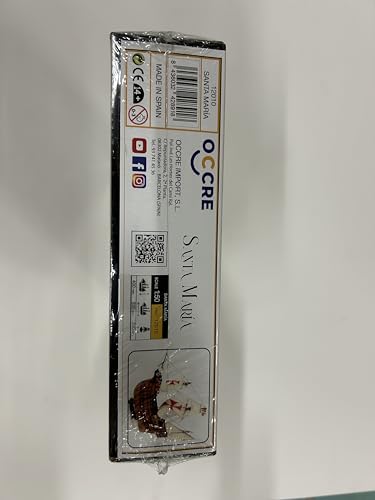 Occre Santa Maria 1:50 Scale Wooden and Metal Assembly Kit - Assembly Required - Code 12010S, brown, 530mm x 220mm x 400mm - Image 3