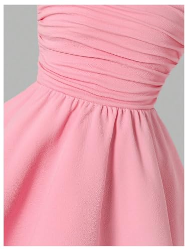 Verdusa Girl's Bow Tie Shoulder Ruched Dress Tiered Layered Shirred Flowy Dresses3