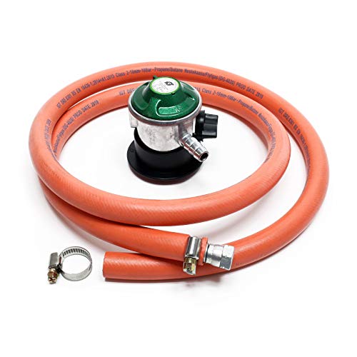 Manguera de Gas 1.5m y regulador de presión 30mbar Accesorios bombonas Gas Hornillo Camping España Cover