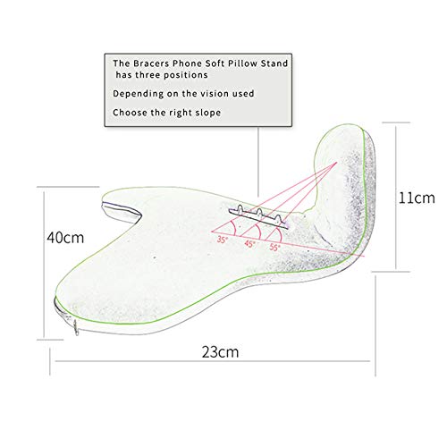 Okatopgeako Multi-Angle Soft Pillow Lap Stand For Tablets, Ipads, Mobile Phones, Ereaders, Books, Magazines, Fits Upto 12.9" Pad(Grass-Green) #TOP5