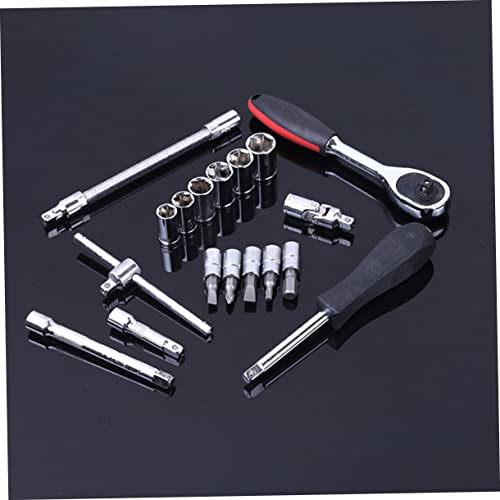 Lurrose 46pc Vanadium Steel Ratchet Wrench Combination Tool Set for Mechanics Lightweight Repair Case with Essential Pliers Shears Wrenches - Image 6