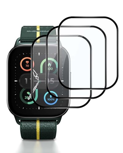 YAJOJO 3 Pack Screen Protector for Motorola Moto Watch Fit 1.9 inch, 3D Full Screen Coverage Protective Film for Moto Watch Fit Smart Watch, HD Clarity,Anti-Scratch, Bubble Free -  SMW_FLIM_MTWF_FHM_TZ3