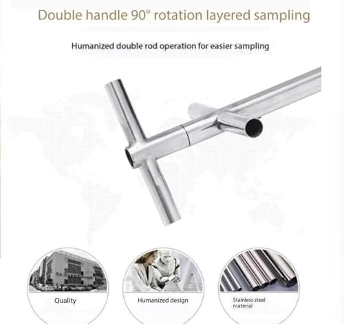 Grain Probe Sampler Powder Sampler,Pointed Design, 32/38mm Diameter,for Measuring Size of Rice and Corn(Size:1.2 M (4 Ft),Color:32 Mm (1.25in))