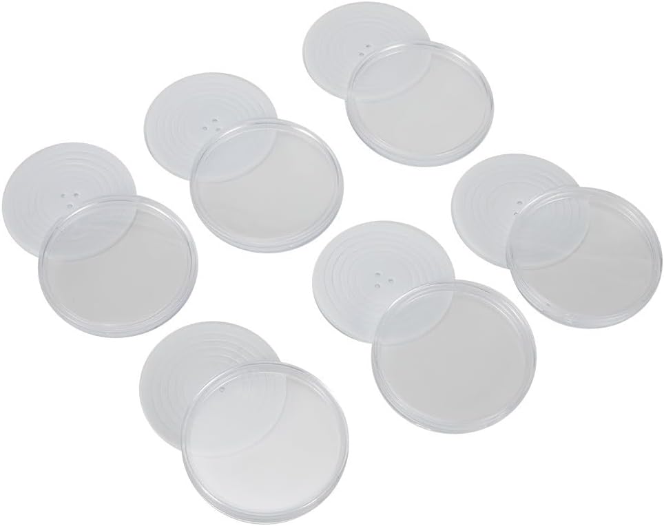 Transparent Plastic Coin Holders 46mm Round Coin Protectors for Collecting Storage Cases Numismatic Supplies Display Containers Protective Capsules(20pcs)