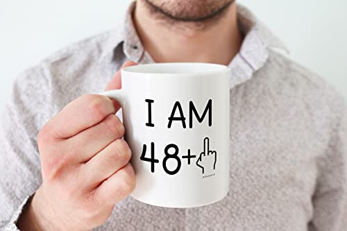 49th Birthday Gifts for Women Men, Rude Novelty Mug Middle Finger, Gag Joke Gifts, Perfect Funny Mugs for Birthday Present, 11oz Premium Ceramic Coffee Mug - Image 2