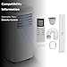 Portable Air Conditioner,8500 BTU Portable ac units up to 360 Sq.Ft,Portable ac units for Homeowner,Renter,family White