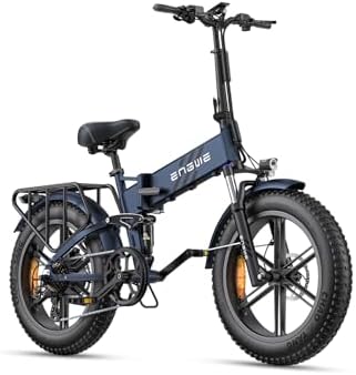 ENGWE Bicicleta eléctrica Plegable | 768Wh 16AH Durabilidad 110KM | 20" × 4.0" Fat Tire Bicicleta Eléctrica | Sensor de Par | Suspensión Completa | 8-Velocidades | Engine Pro 2.0