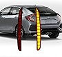 LED Red Lens Bumper Reflector Lights for 2017 2018 2019 2020 2021 Honda Civic Hatchback Type-R 16-18 or SI 4-Door Sedan Tail Brake Rear Fog Lamps (Red)