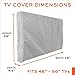Bozzcovers Outdoor TV Cover 48, 49, 50 inch - with Zipper, Weatherproof, Waterproof 360 Degrees Protection, Soft Non Scratch Interior - Gray