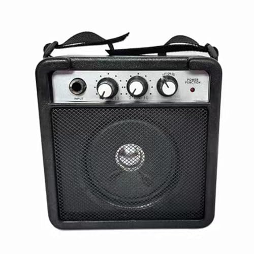 Qianly Amplificador de guitarra 5W para e performances ao vivo, Preto
