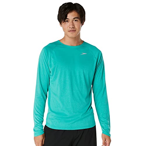 Image of Speedo Men's UV Swim Shirt Basic Easy Long Sleeve Regular Fit