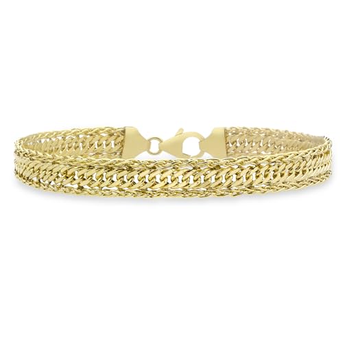 Carissima Pulsera de mujer con oro amarillo de 9K, tamaño 18 cm