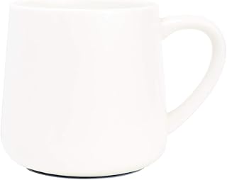 Bosmarlin Large Glossy Ceramic Coffee Mug, White Tea Cup for Office and Home, 18 oz, Suitable for Dishwasher and Microwav...