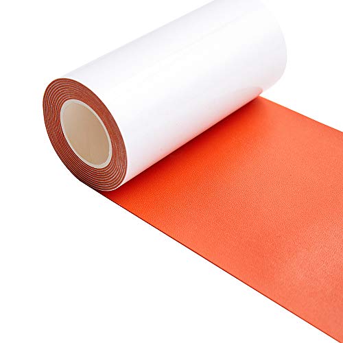 Image of Leather Repair Patch Kit Orange 3 x 60 inch Leather Repair Tape Self Adhesive Patch for Furniture, Couch, Sofa, Car Seats Computer Chair First Aid Vinyl Repair Kit