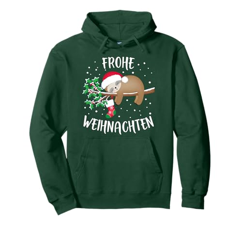 Frohe Weihnachten Faultier Weihnachtsfeier Outfit Weihnacht Pullover Hoodie