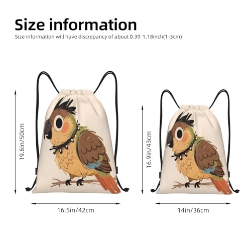 Punk Style Bird Drawstring Bag String Bag For Sport Swim Yoga2