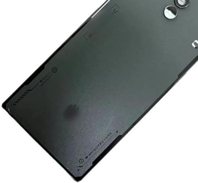 SHOWGOOD for ZTE Nubia Red Magic 8 Pro Battery Cover for RedMagic 8 Pro Rear Housing Case Cover with Lens Repalcemet (Black with Lens)