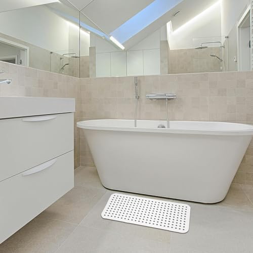 Alfombrilla de baño antideslizante de PVC lavable que evita caídas en la ducha 8