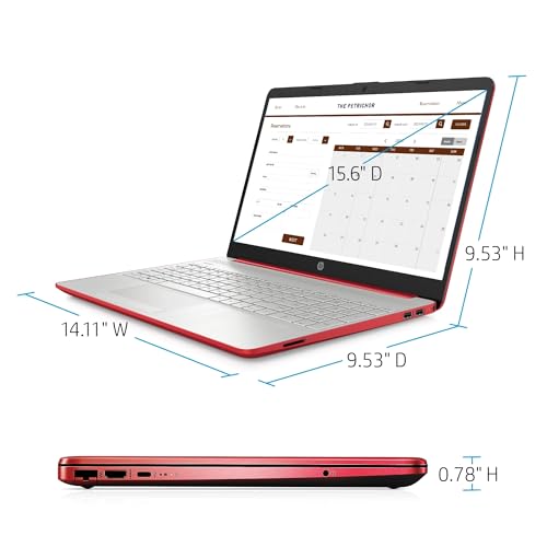 Image of HP 15.6 inch Laptop with Free Microsoft 365 | Intel Pentium Silver N5030, 4-Core Processor | 8GB RAM, 128GB SSD | Intel UHD Graphics | Full-Size Keyboard | 11HR Battery | Windows 11, Scarlet Red