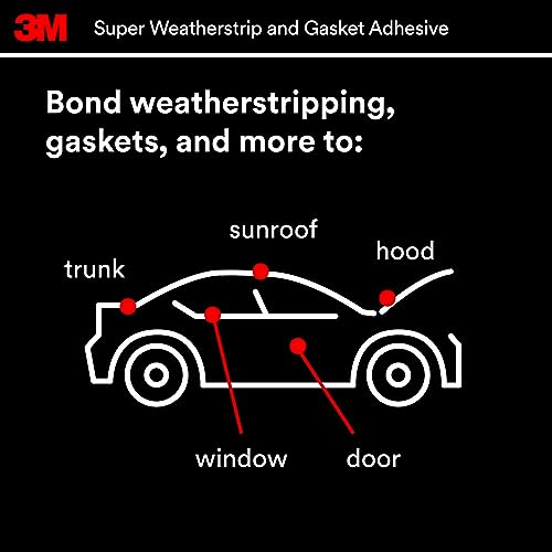 Image of 3M Super Weatherstrip and Gasket Adhesive, 08001, Yellow, 5 fl oz Tube, 1 Per Pack