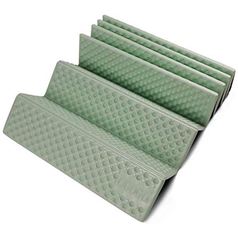 OGOGO Camping Sleeping Pad Dichromatic Egg Crate Sleeping Folding Mat for Hiking Backpacking and Indoor 72"*23"*0.39" Cover