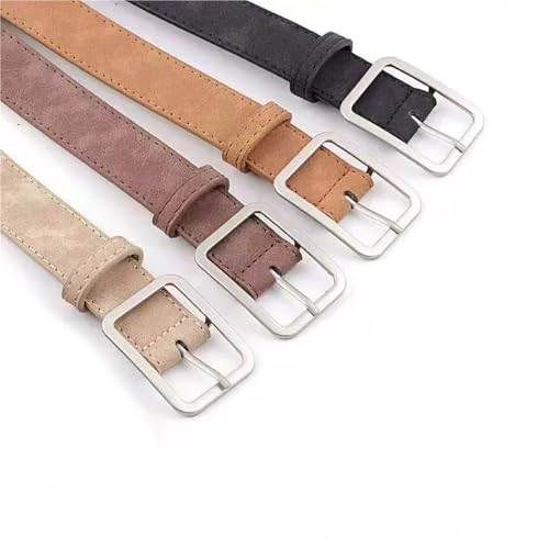 Simple Rectangular Buckle Leather Belt Belt Student Men's And Women's Belt3
