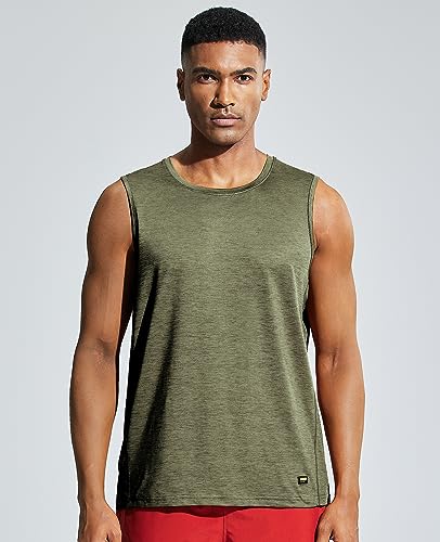 Image of MIER Men's Sleeveless Tank Top Dry Fit Workout Muscle Tee Shirt for Running Athletic Gym Sports Training, Moisture Wicking