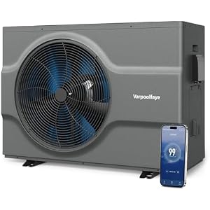 16,000 BTU Electric Pool Heater for Above Ground Pool, Swimming Pool Heat Pump 120v, WiFi Control Energy Efficiency COP 4.3, up to 5000 Gallons