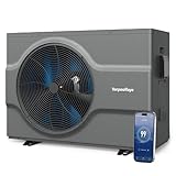 Varpoolfaye Inverter 88000 BTU Pool Heater for Above Ground Pools Heat Pump Pool Heater for Inground Pool Electric 220V 24000 Gallon WiFi Control Schedule