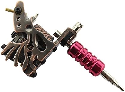 Tattoo kit Machine 1 10 wrap coils Liner and Shader Machine Gun with Power Supply Foot Pedal Needles Grips Tips for Beginners