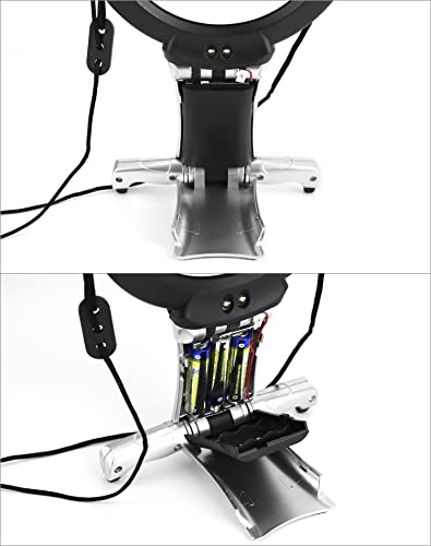 QWORK Lente Ingrandimento con Luce, con 2 Luci Led...