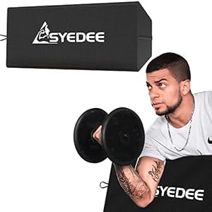 syedee Preacher Curl Pad, Arm Blaster for Biceps & Tricep, Preacher Curl Attachment, Bicep Curl Support Isolator for Big Arms Bodybuilding, Weight Lifting Support For Home Gym, 24″×13″×8″