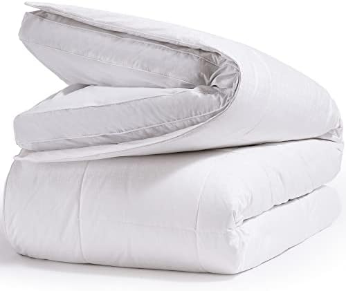 Allied Home 2" King Bed Mattress Topper w Goose Feathers & 300 TC Cotton Shell - Hypoallergenic Dorm Essentials Bed Pad - Quilted Down Mattress Topper for King Beds - Luxury 80”x78” King Bed Topper