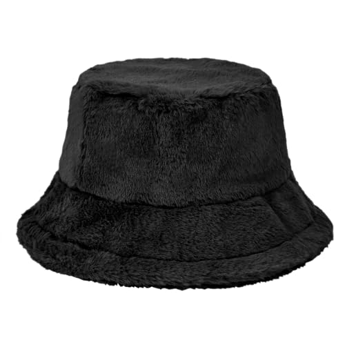 Zando MNFUZHS5375A041P Fuzzy Bucket Hat For Women Winter Bucket Hat Warm Faux Fur Hat thumb #1