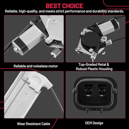 Image of BDFHYK 751-712 Power Window Regulator with Motor Rear Left for Escape 2008-2012, Mazda Tribute 2008-2011, Mercury Mariner 2008-2011| 2008 2009 2010 2011 2012 08 09 10 11 12